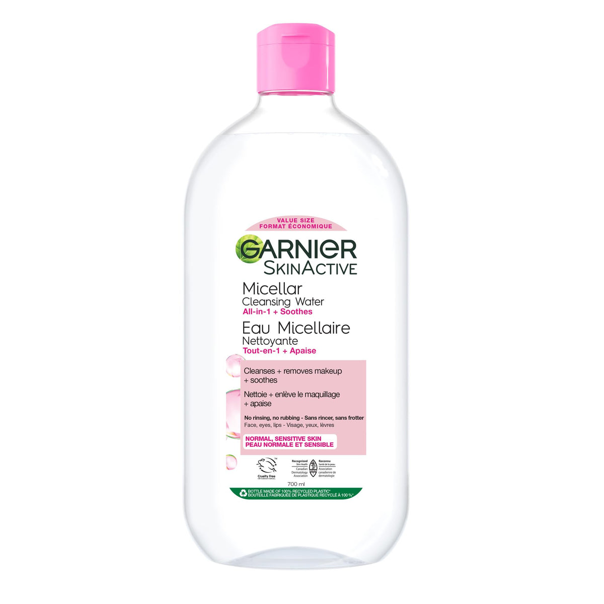 Garnier Skinactive Micellar Cleansing Water All-In-1, 23.7 Fl Oz - Makeup Remover & Cleanser