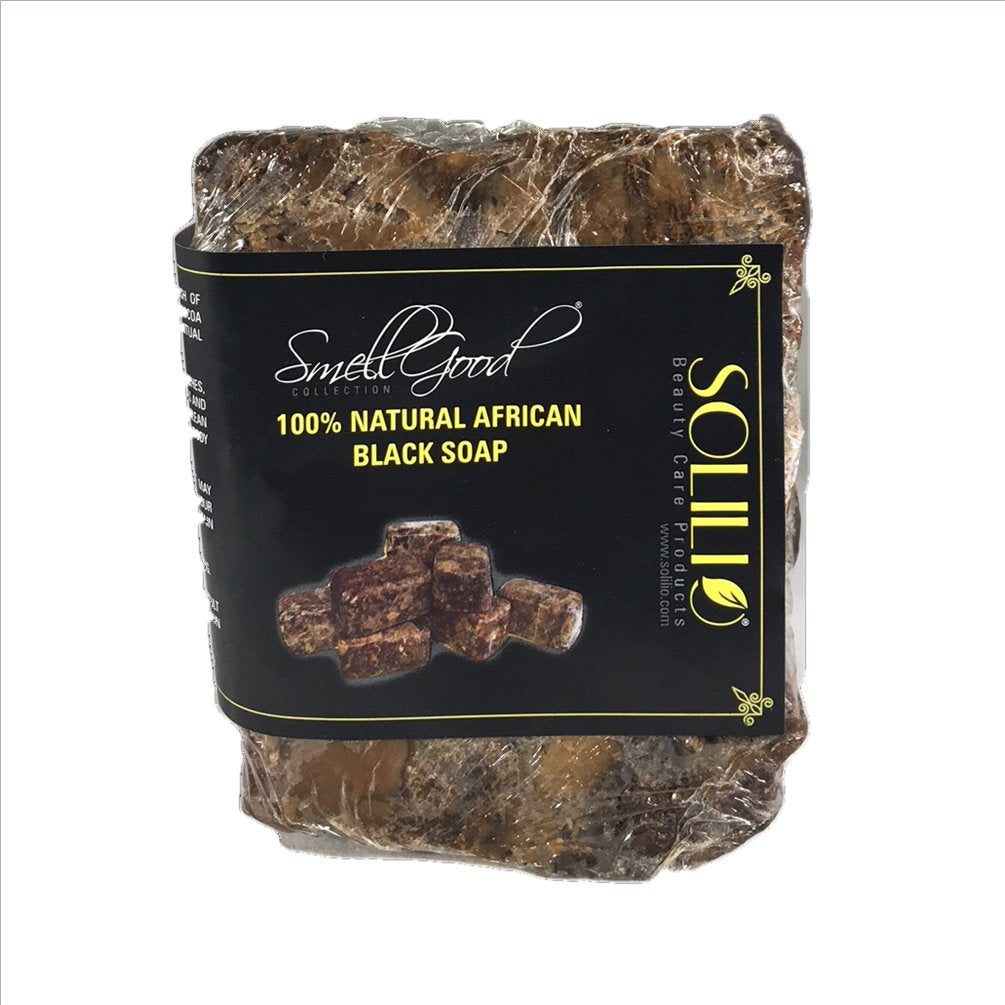 Smellgood Raw African Black Soap 10Lb Brick - Natural Brown Soap For Skin Care