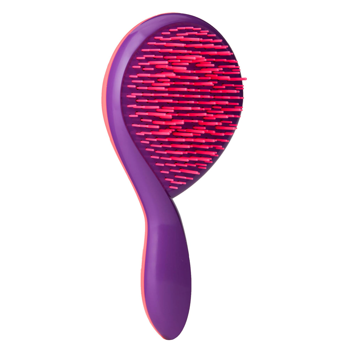 Michel Mercier Girlie Detangle Brush - Painless, Easy Grip for Thick Curly Hair - Pink-Purple