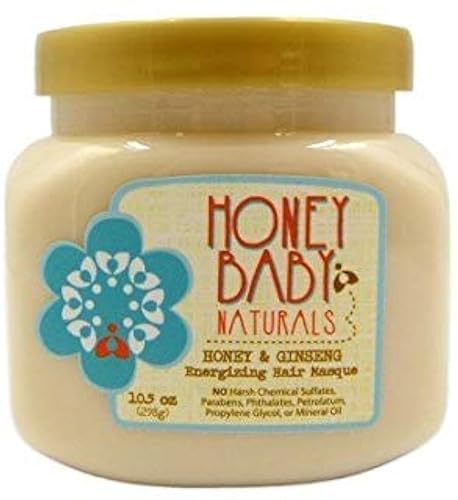 Honey Baby Naturals Honey & Ginseng Energizing Hair Masque, 10.5Oz - Nourishing Hair Treatment