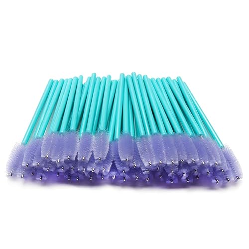 Myaokue-Up 300 Pack Disposable Mascara Wands - Blue/Light Purple Lash Brushes For Extensions