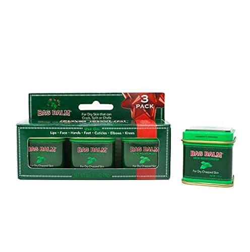 Bag Balm Skin Moisturizer Mini Tin Gift Box Set Of 3 - 3 Ounce Each, Ideal For Dry Skin