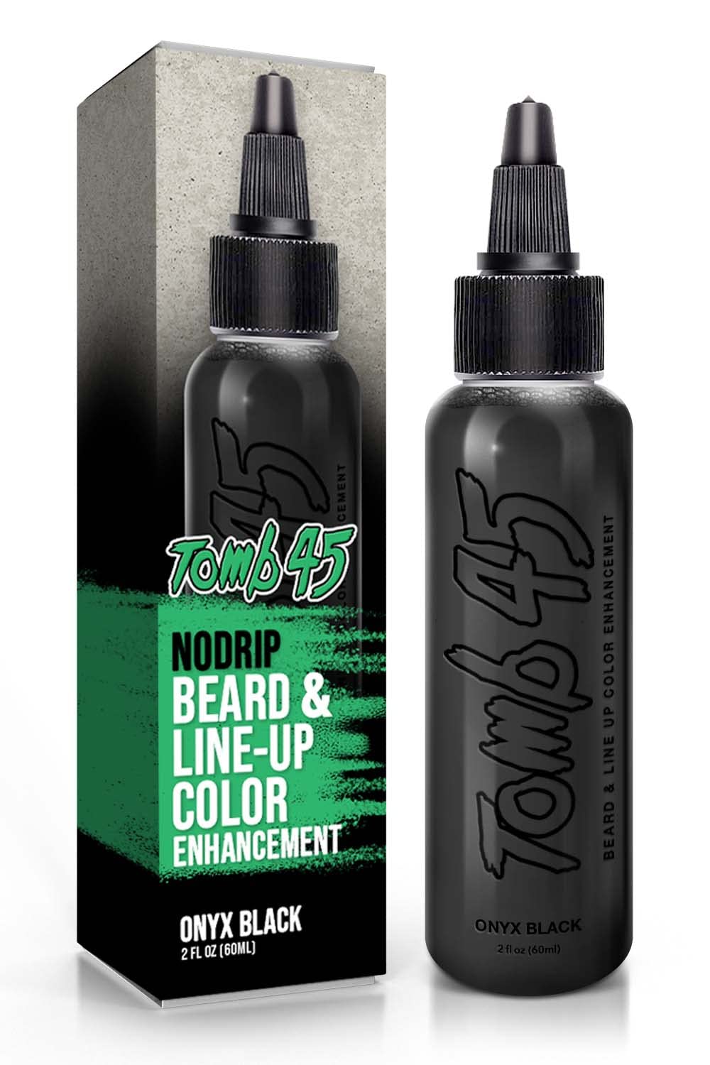 Tomb 45 No Drip Hair Enhancer Spray - Onyx Black, Water Resistant Beard Filler, 1Oz