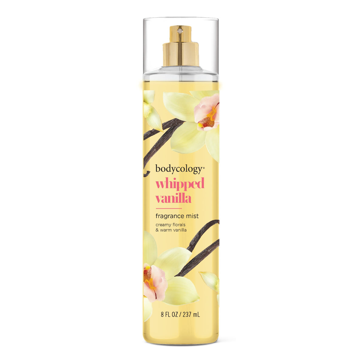 Bodycology Whipped Vanilla Fragrance Body Mist, 8 fl oz - Long-Lasting Scent