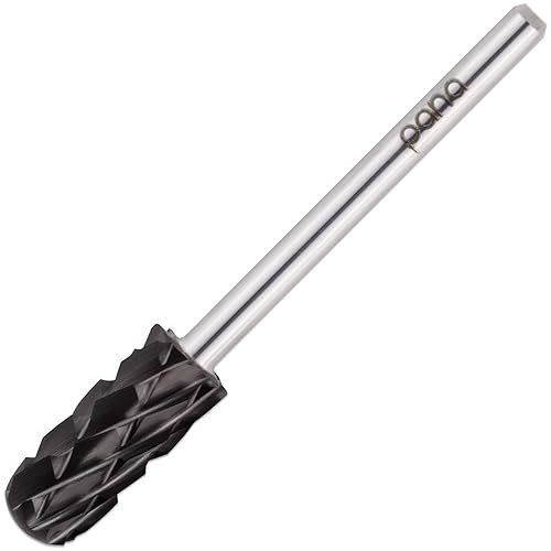 Pana Smooth Top Small Barrel Nail Drill Bit - 3/32&quot; Shank, Dlc Black, 5X Coarse Grit