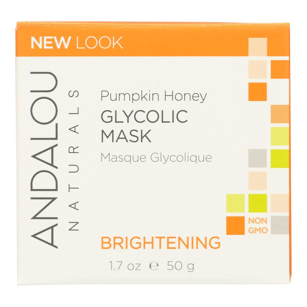 Andalou Naturals Brightening Pumpkin Glycolic Mask, 1.7 Oz - Exfoliating Facial Treatment