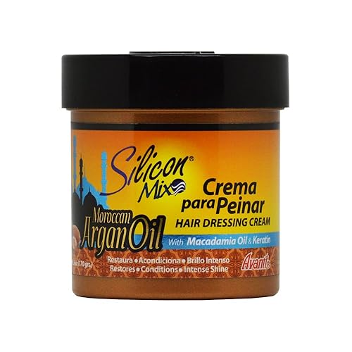 Silicon Mix Moroccan Argan Oil Hair Dressing Cream, 6Oz - Moisturizing Hair Treatment