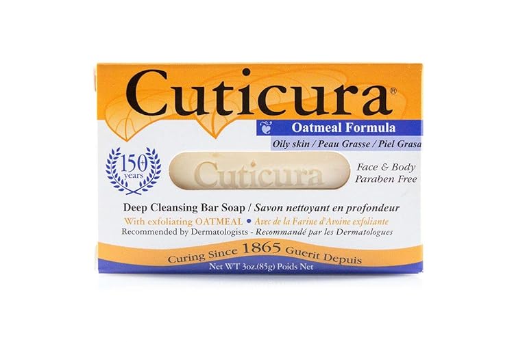 Cuticura Oatmeal Deep Cleansing Bar Soap For Oily Skin, 3 Oz - Pack Of 6