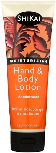 Shikai Hand & Body Lotion, Sandalwood Scent, 8Oz - Moisturizing With Aloe Vera & Vitamin E