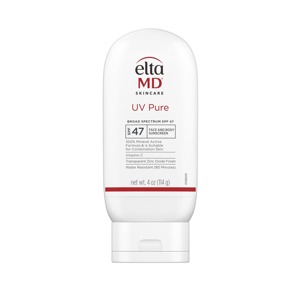 Eltamd Uv Pure Sunscreen Spf 47, Water Resistant, Untinted, 4 Oz For Kids & Adults