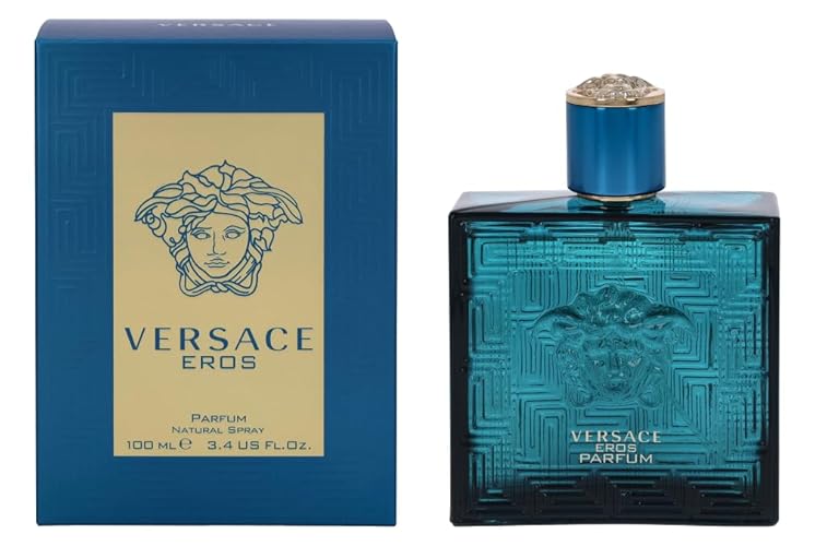 Versace Eros Parfum Spray For Men, 3.4 Oz - Luxury Fragrance By Versace