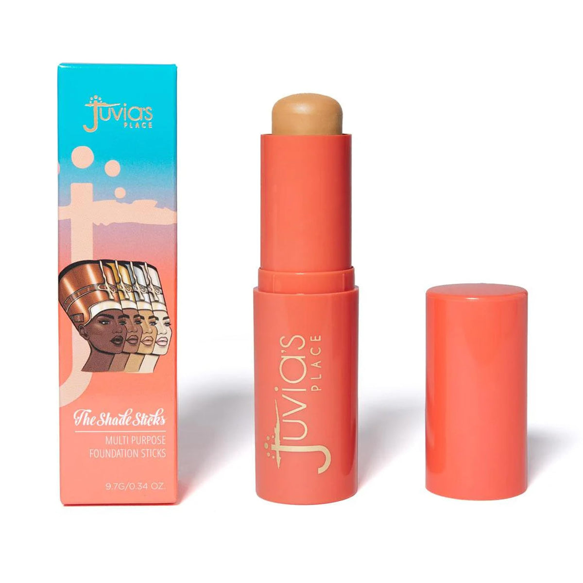 Juvia'S Place Shade Stick Foundation & Concealer, Panama Medium, .34 Oz - Golden Undertone