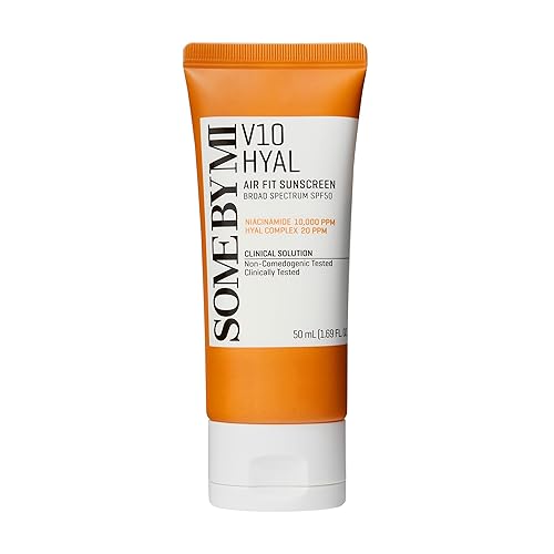 Some By Mi V10 Hyal Air Fit Sunscreen - Spf 50, Moisturizing, No White Cast, Sensitive Skin