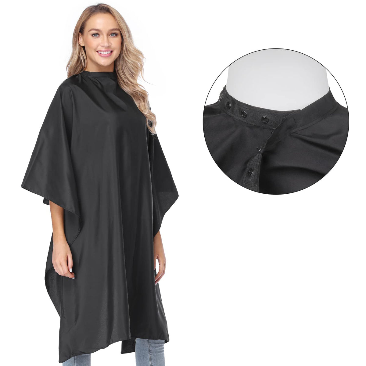 Minewill Waterproof Barber Cape - 47&quot;X55&quot; Haircut Cape For Men, 2 Pack, Black