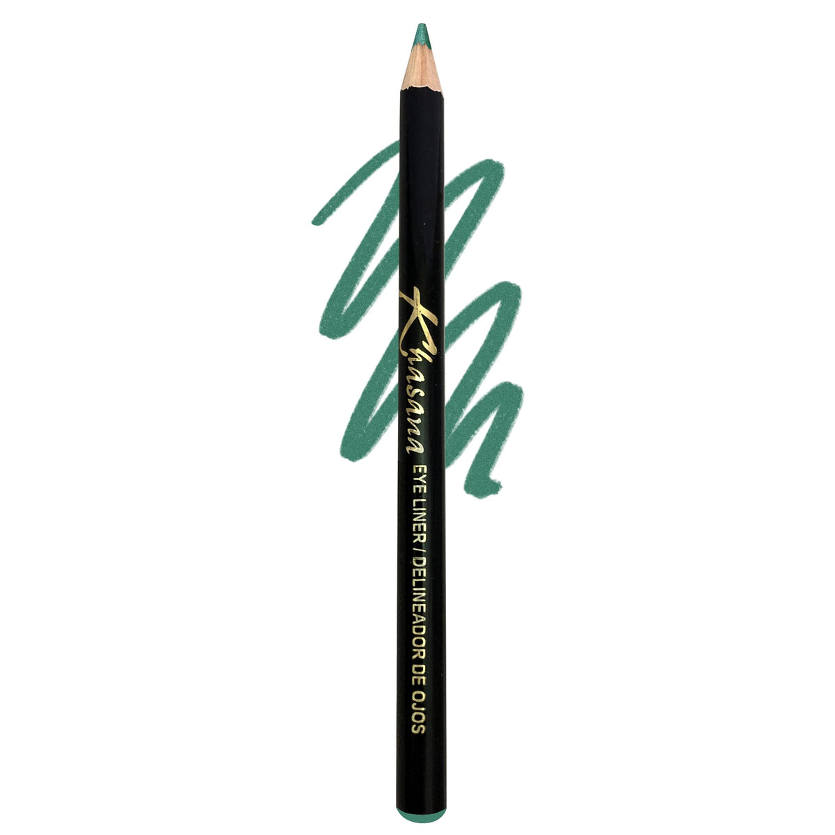 Khasana Waterproof Eyeliner Pencil, Ultra Smooth, Long-Lasting, #17 Green Wood, Vegan & Cruelty-Free