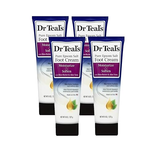 Dr. Teal'S Epsom Salt Foot Cream Gift Set - 4 Pack, 8Oz Each, Moisturizes With Shea