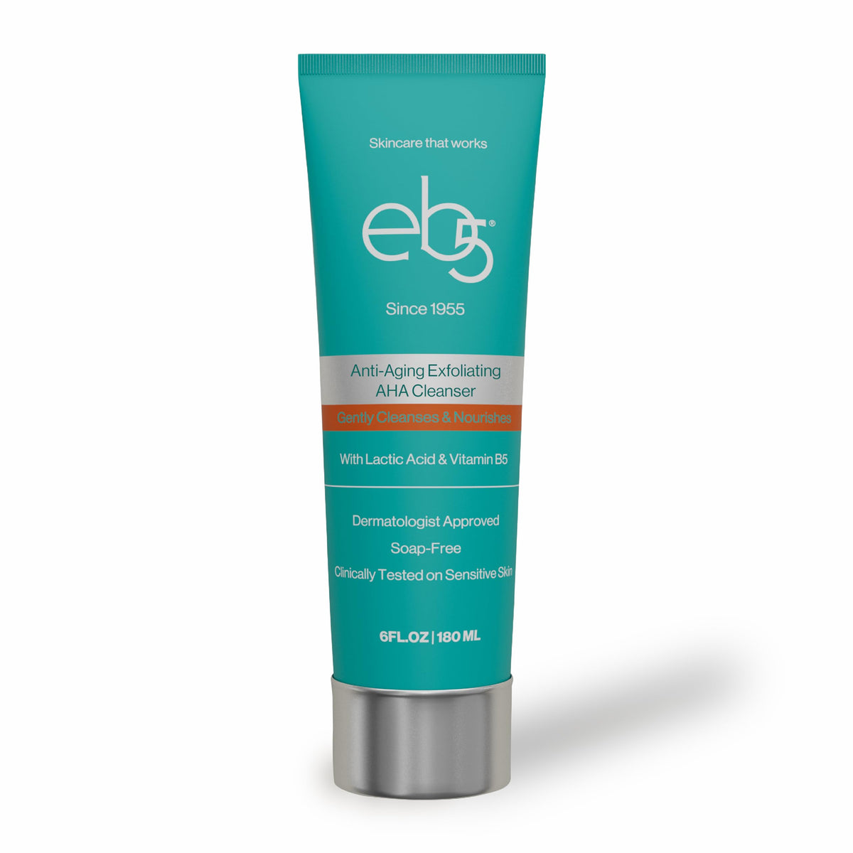 Eb5 Exfoliating Aha Cleansing Lotion – Anti-Aging Gentle Cleanser For Glowing Skin, 6 Fl Oz