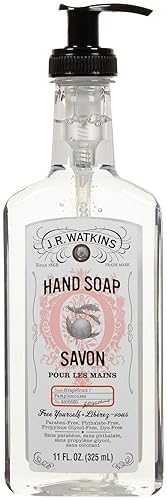 J.R. Watkins Grapefruit Liquid Hand Soap - 11 Fl Oz - Natural Moisturizing Cleanser