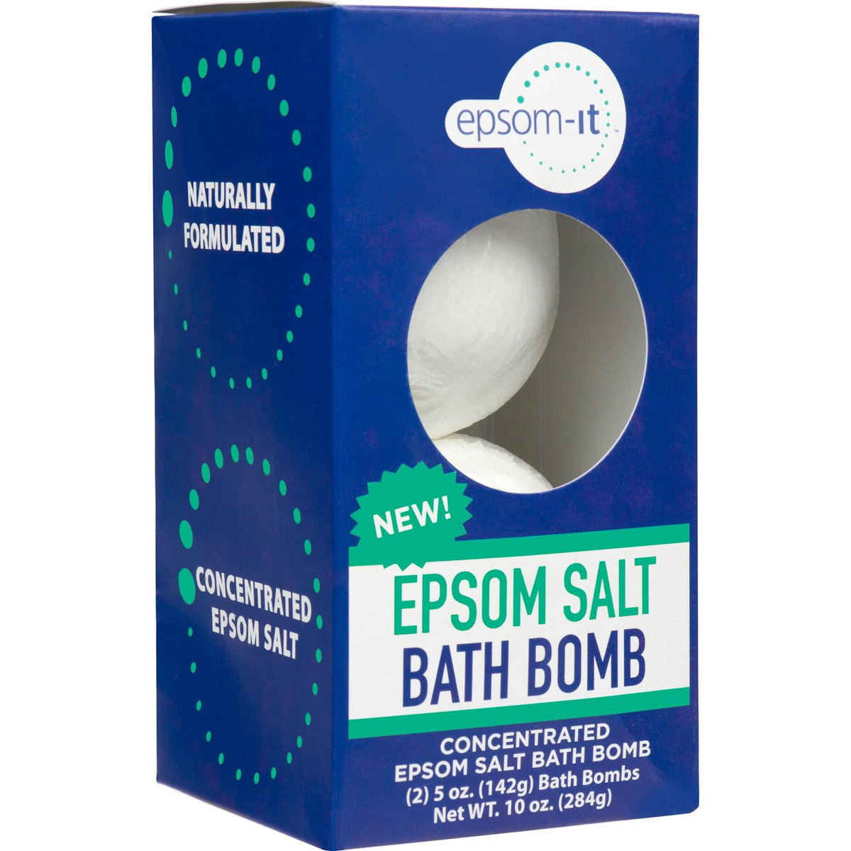 Epsom-It Epsom Salt Bath Bombs For Muscle Recovery - Unscented 2-Pack, 2.5 Fl Oz