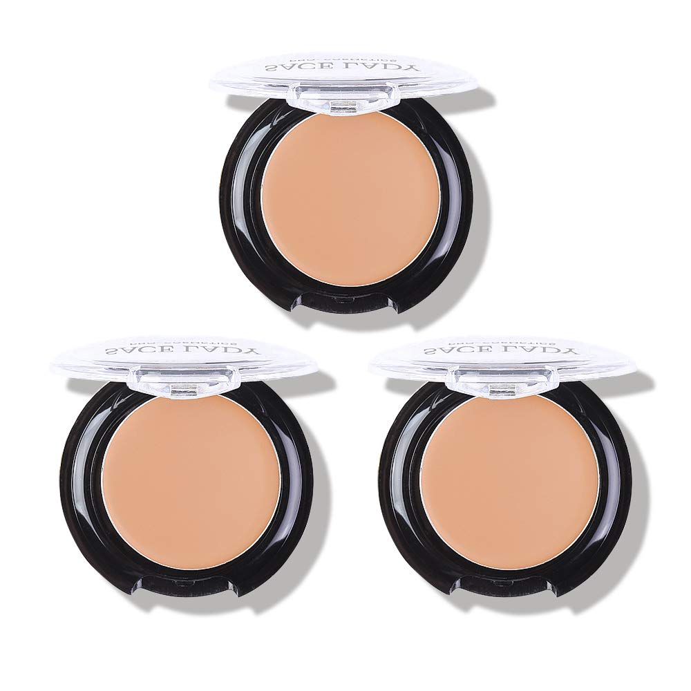 Sace Lady 3 Pack Full Coverage Concealer Cream - Waterproof Matte For Dark Spots & Under Eyes