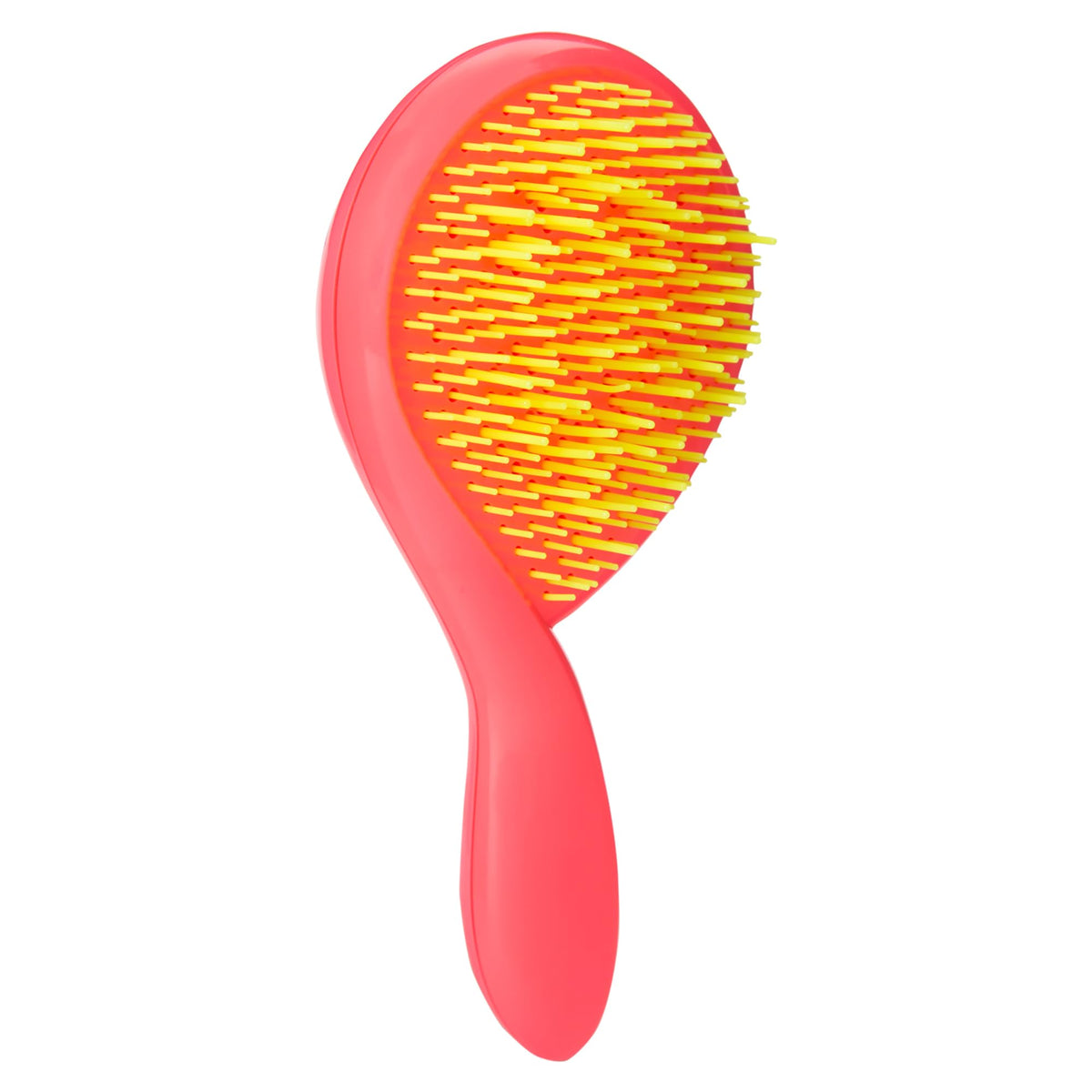 Michel Mercier Detangle Brush for Thick & Curly Hair - Painless, Easy Grip - Yellow-Pink