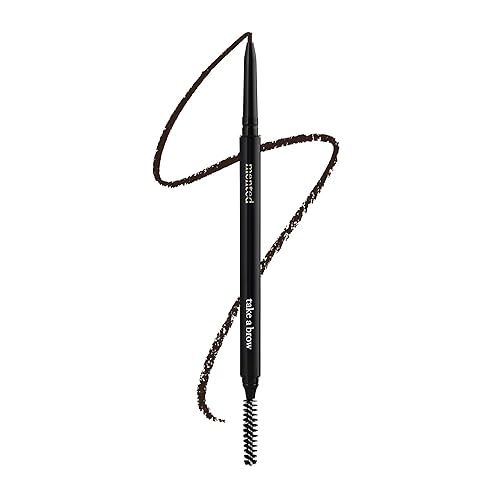 Mented Waterproof Eyebrow Pen & Brush Set - Black Brown Brow Pencil & Spoolie Combo for Women