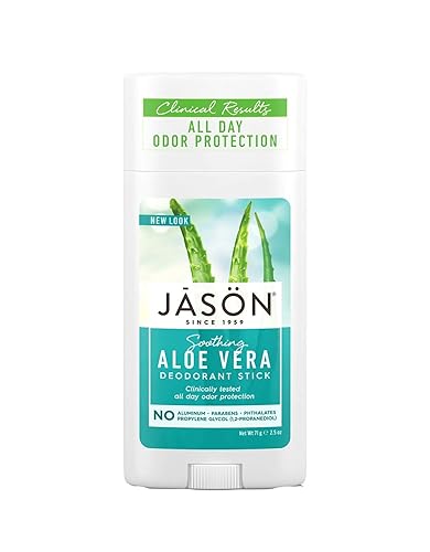 Jason Aloe Vera Stick Deodorant 2.5 Oz - Natural, Clear, Pack Of 3, Aluminum-Free