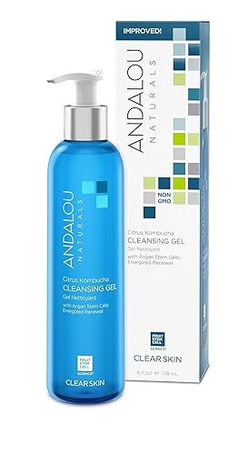 Andalou Naturals Citrus Kombucha Cleansing Gel, 6 Fl Oz - Refreshing Facial Cleanser