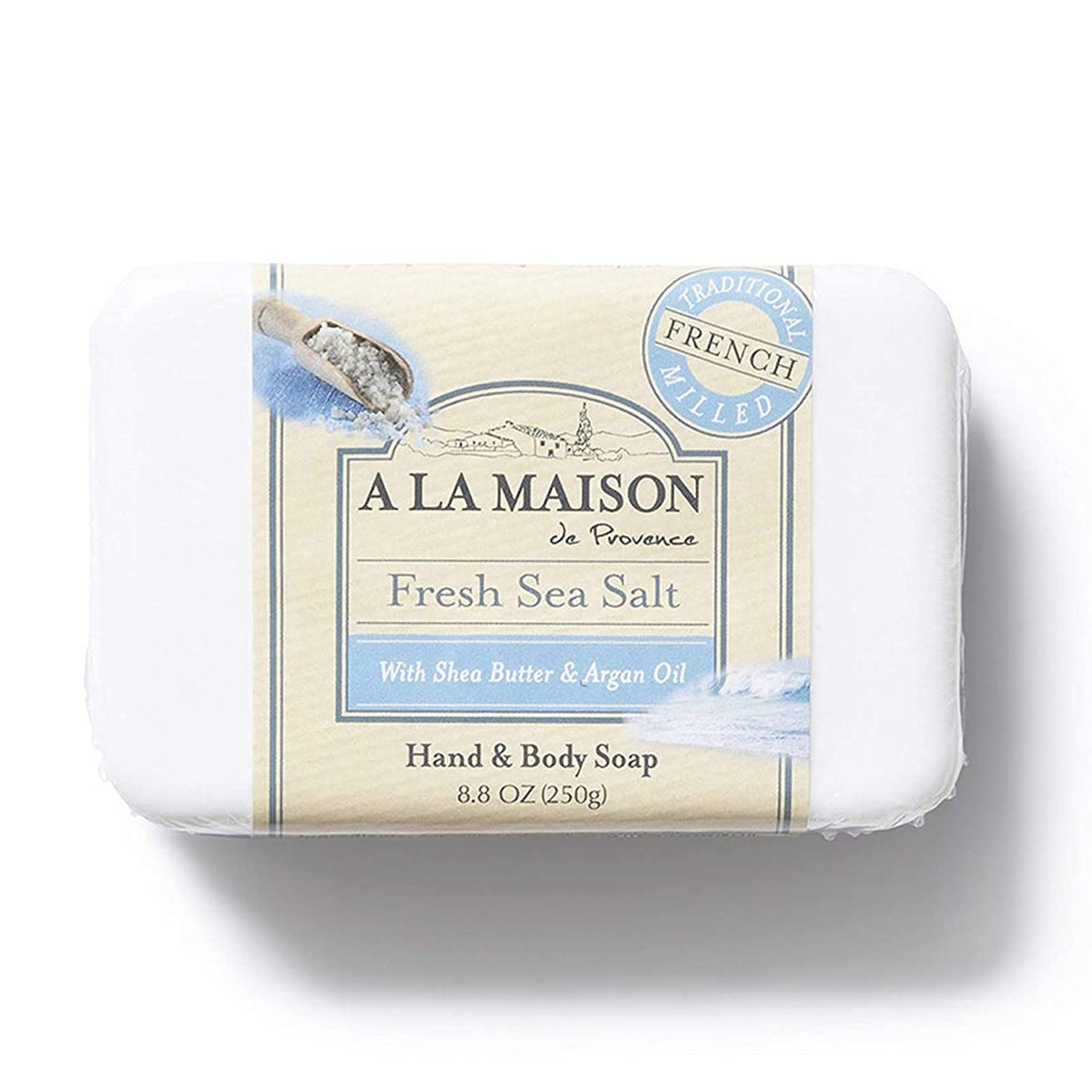 A La Maison Fresh Sea Salt Triple Milled Bar Soap - 8.8 Oz Natural Hand Soap