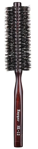 PERFEHAIR 1.3&quot; Soft Boar Bristle Round Brush for Fine Hair & Beards - Styling & Volume