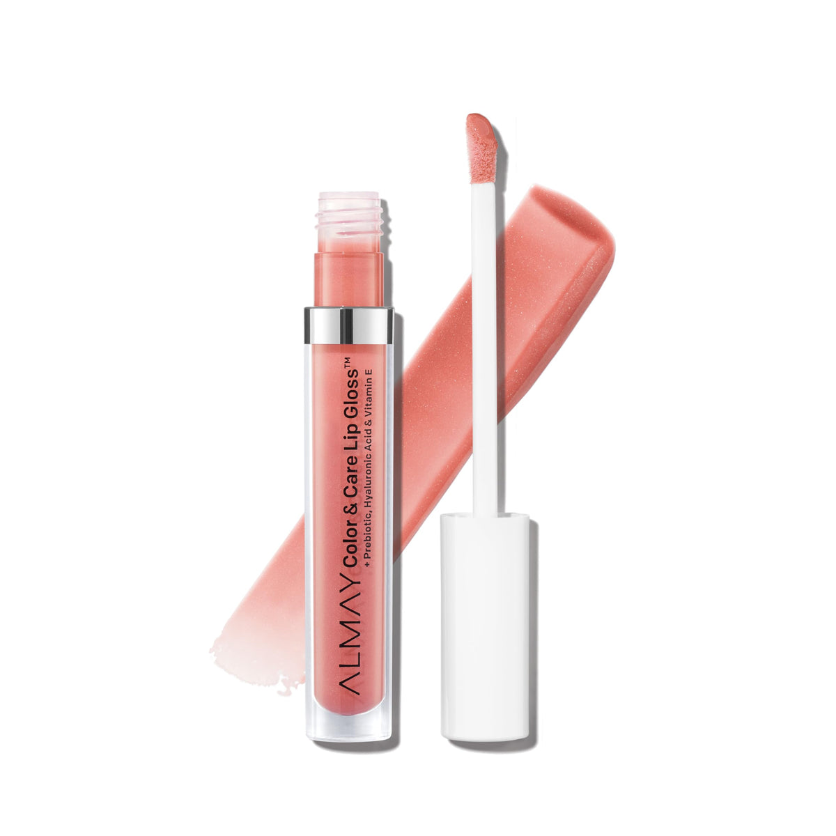 Almay Hydrating Lip Gloss, 400 Peachy Sky, Prebiotic Complex, 0.1 Fl Oz