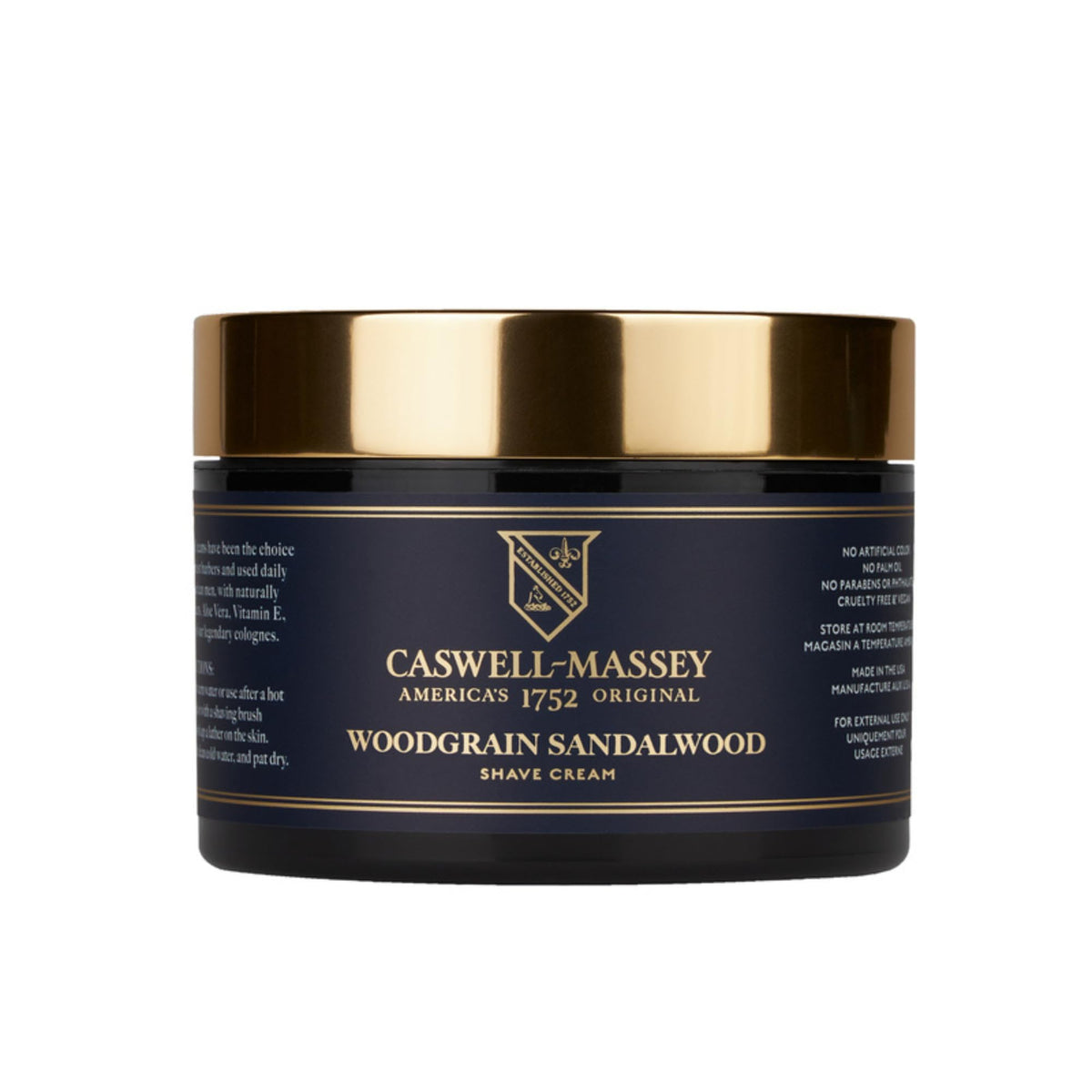 Caswell-Massey Sandalwood Shave Cream For Sensitive Skin, 8 Oz - Usa Made, Natural Men'S Shaving Cream