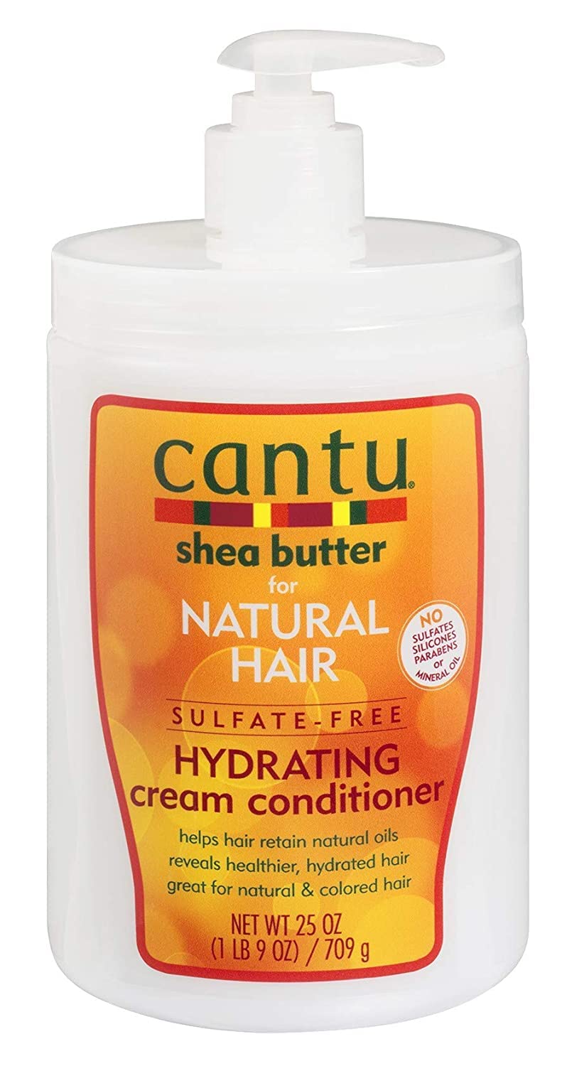 Cantu Natural Hair Conditioner Hydrating Cream 25 Ounce Pump - 3 Pack