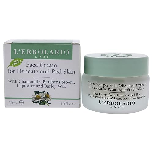 L'Erbolario Face Cream for Delicate Red Skin, 1 oz Hydrating Moisturizer for Women