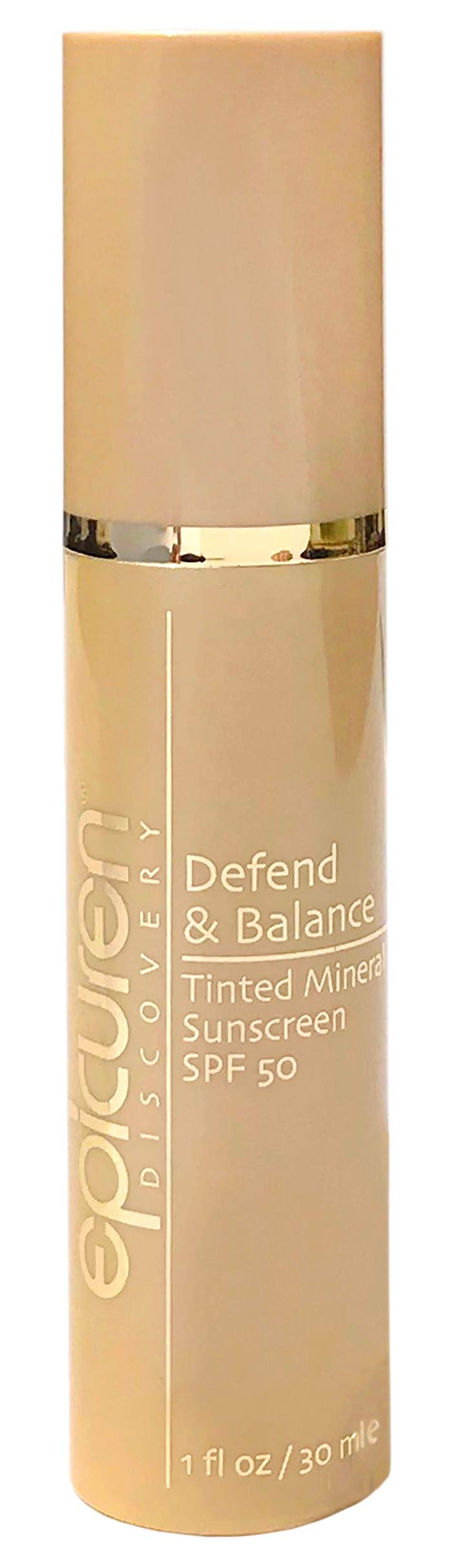 Epicuren Discovery Tinted Mineral Sunscreen Spf 50 - 1 Oz, Smooth Shiny Finish