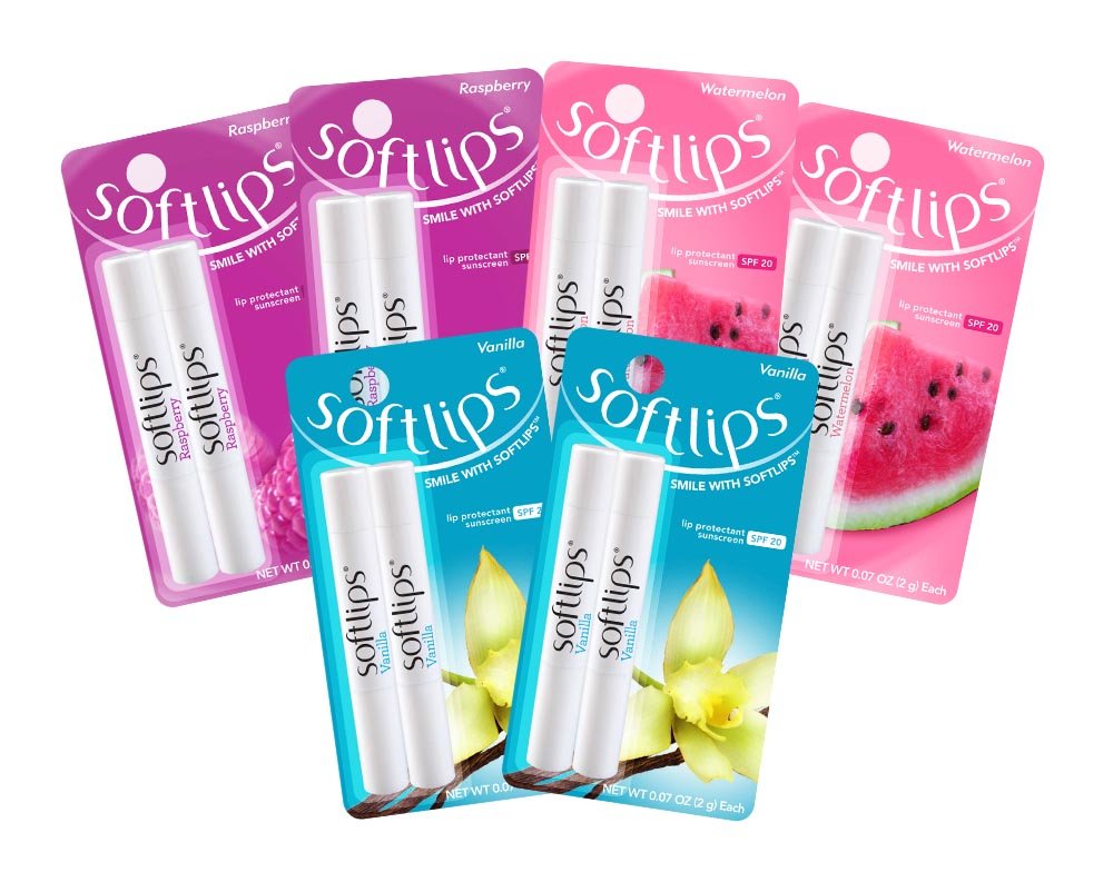 Softlips Spf 20 Lip Balm 6 Pack - Assorted Flavors, Moisturizing Protectant For Lips