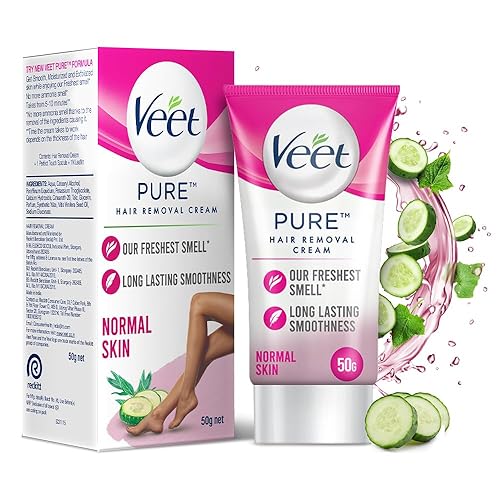 Veet Hair Removal Cream For Normal Skin - 50G, Smooth & Easy Hair Removal, 1.76 Oz