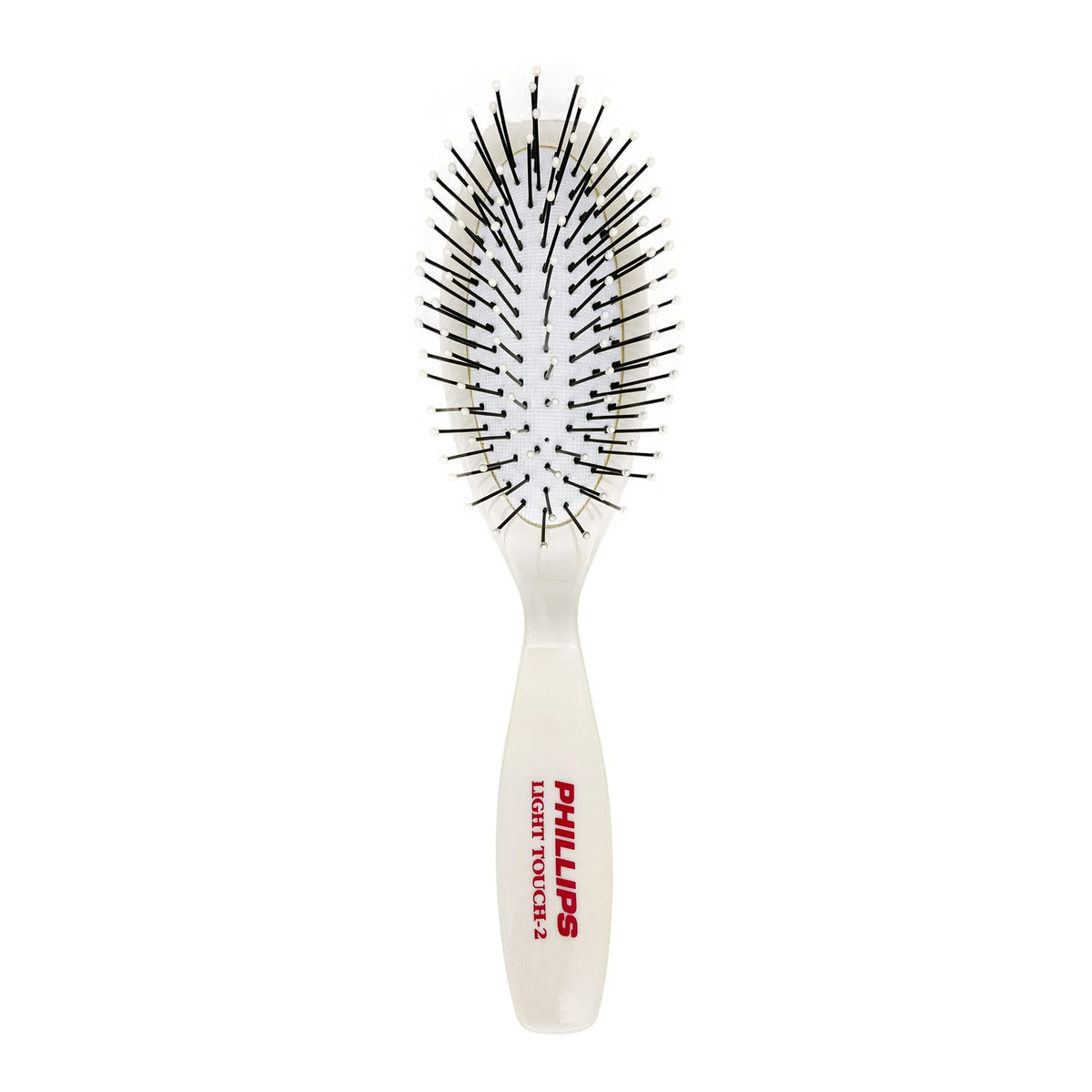 Phillips Brush Light Touch Mini Oval Cushioned Brush, Ivory with Nylon Bristles, Contoured Handle