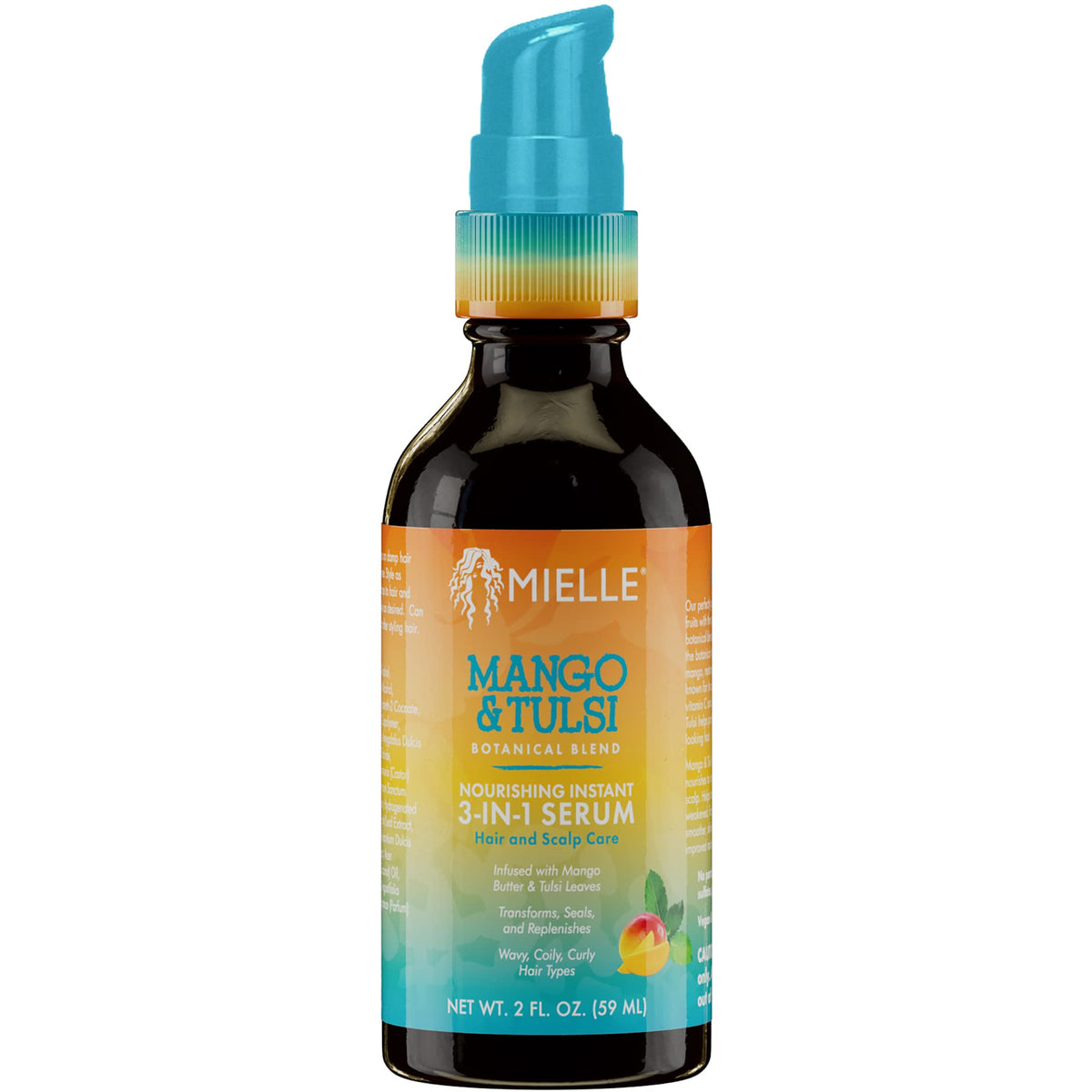 Mielle Organics Mango & Tulsi 3-In-1 Serum - Nourishing Hair & Skin Treatment, 12 Fl Oz