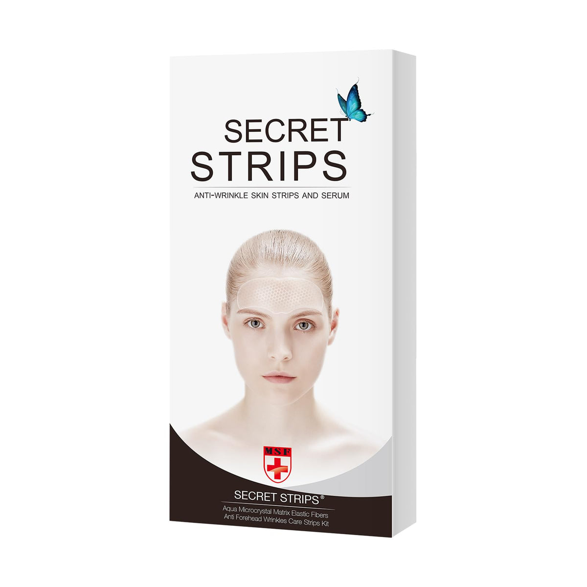 Secret Strips Anti-Wrinkle Forehead Patches - 11 Count Sheet Masks For Men & Women