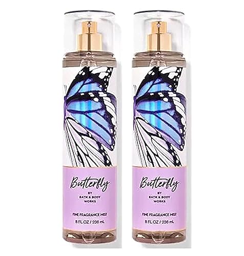 Bath & Body Works Butterfly Fine Fragrance Body Spray Mist Gift Set, 8 Fl Oz (Pack Of 2)