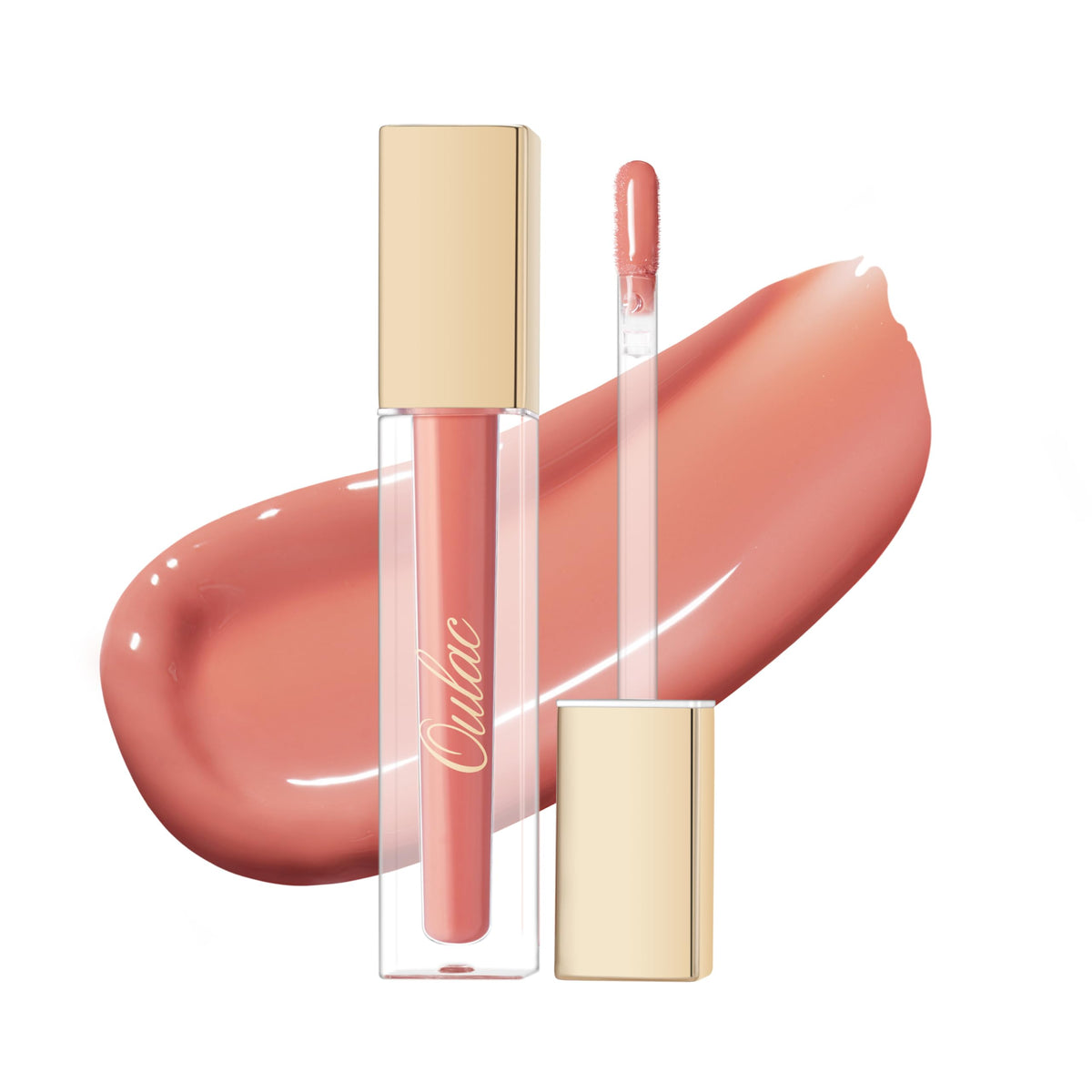 Oulac Shine Nude Liquid Lipstick - Hydrating Lip Tint With Vitamin E & Rose Oil, 0.15 Fl Oz