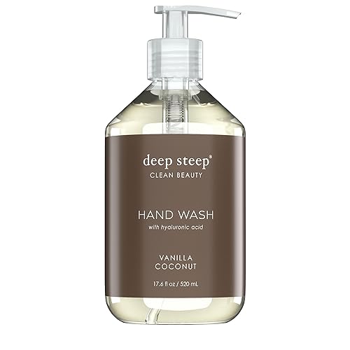 Deep Steep Liquid Hand Wash, Vanilla Coconut, 17.6 Fl Oz - Nourishing & Refreshing Cleanser