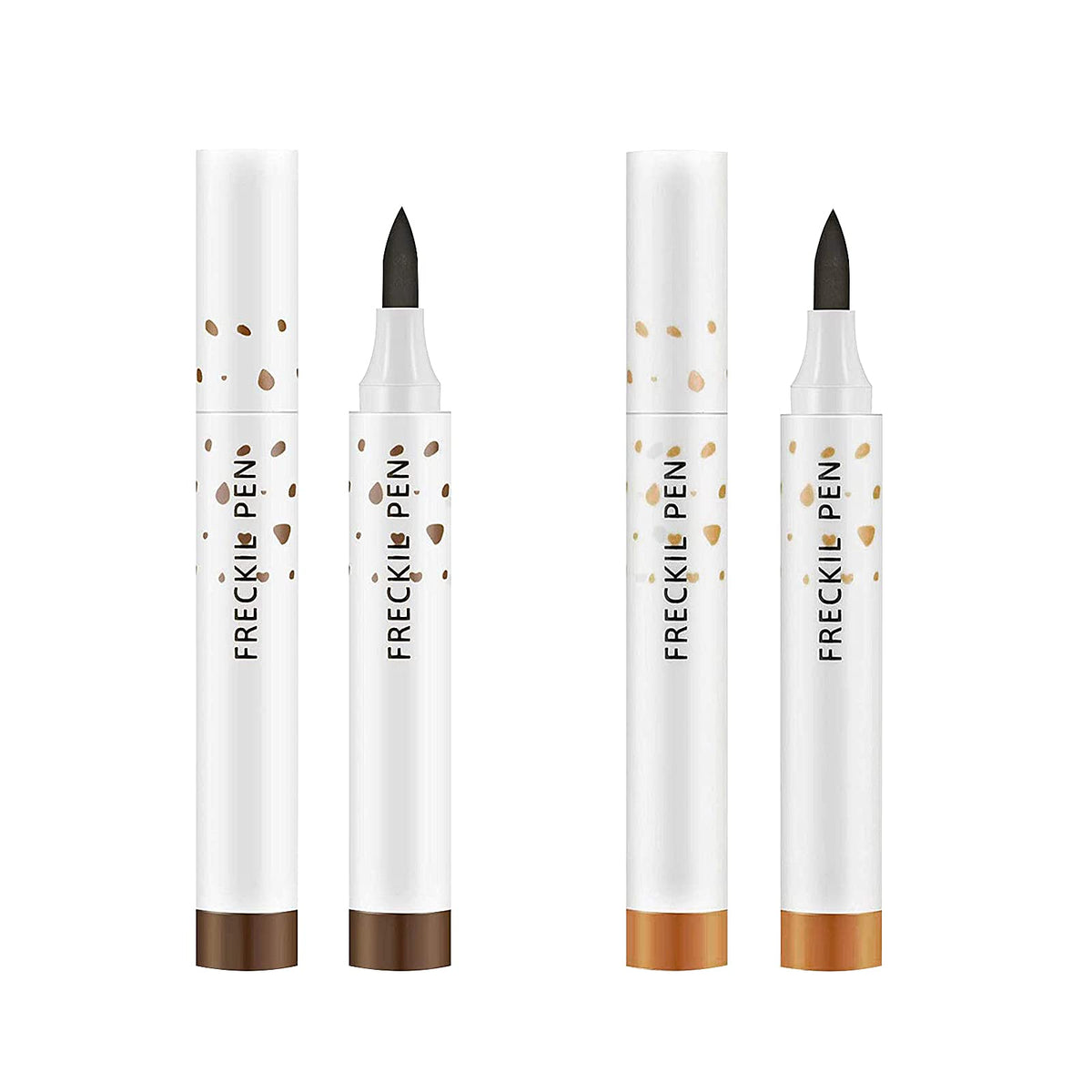 Lokfar Freckle Pen 2 Pcs - Dark & Light Brown Waterproof Makeup Tool For Sunkissed Look