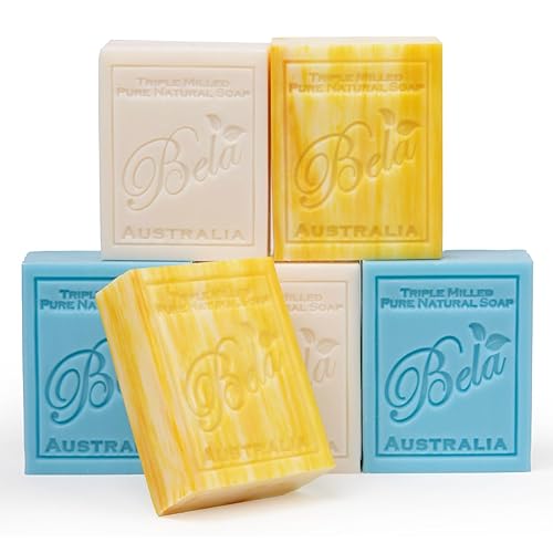 Bela Goat'S Milk Soap Bars - Organic Shea Butter, Triple Milled, 3.3 Oz (Pack Of 6)