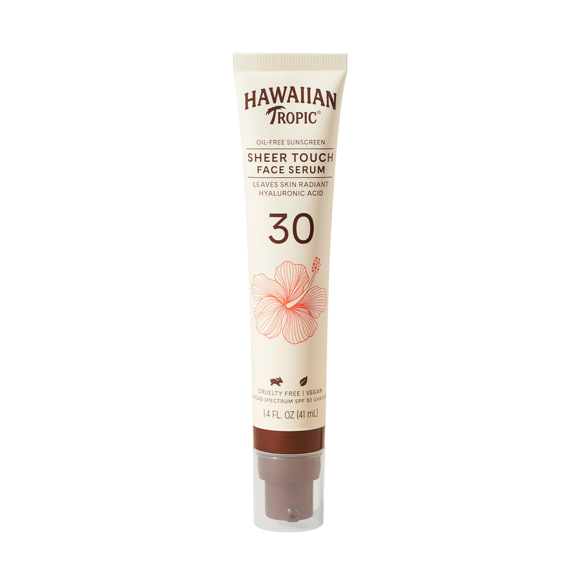 Hawaiian Tropic Sheer Touch Face Serum Spf 30 - Hydrating Hyaluronic Acid Sunscreen, 1.4Oz