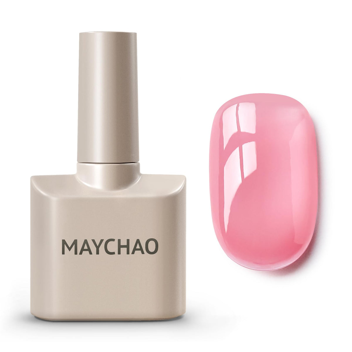 Maychao 15Ml Watermelon Red Builder Nail Gel - 7 In 1 Strengthener For Nail Extension, 0.