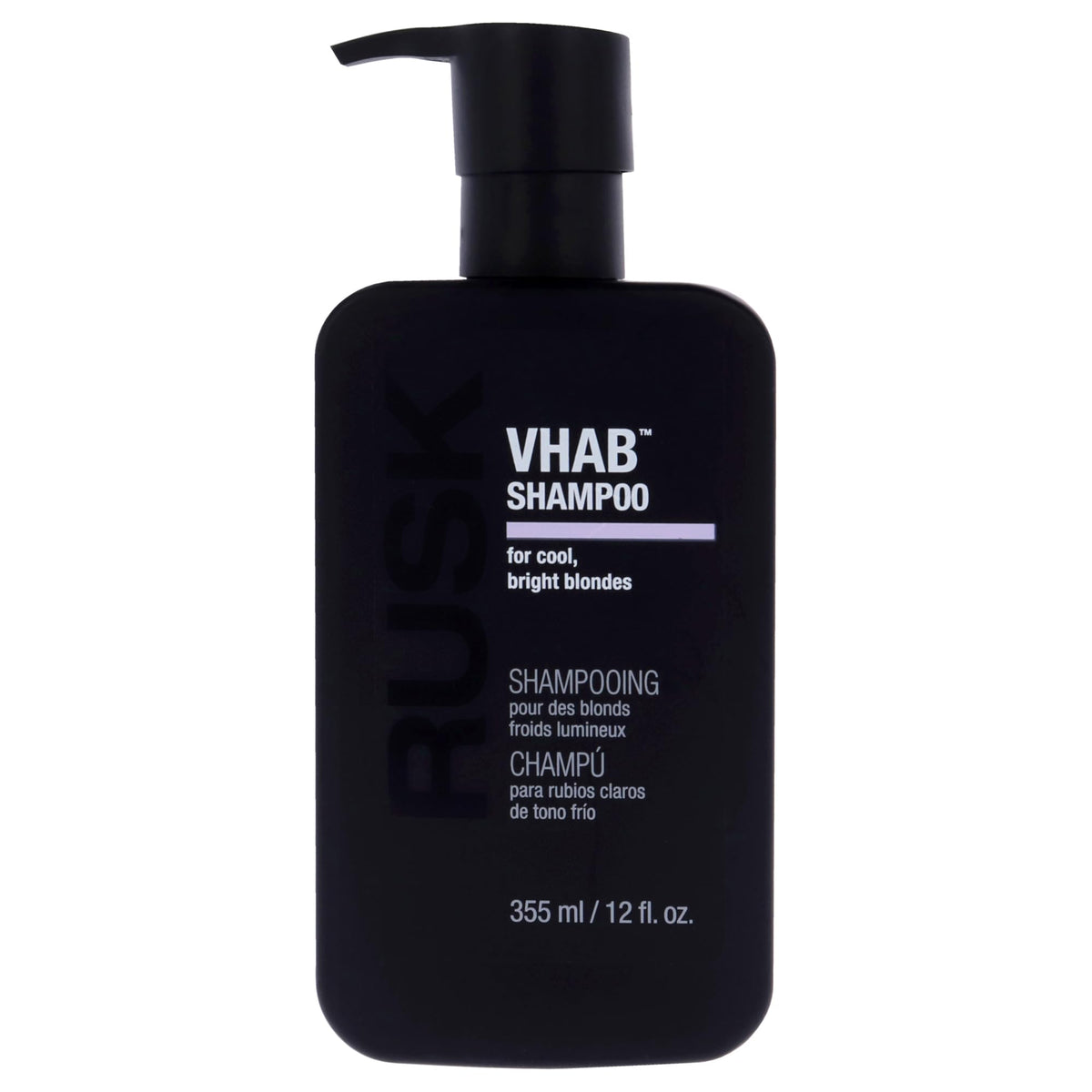 Rusk Vhab Color Care Shampoo 12 Oz - Sulfate-Free, Reduces Breakage & Frizz, Repairs Split Ends