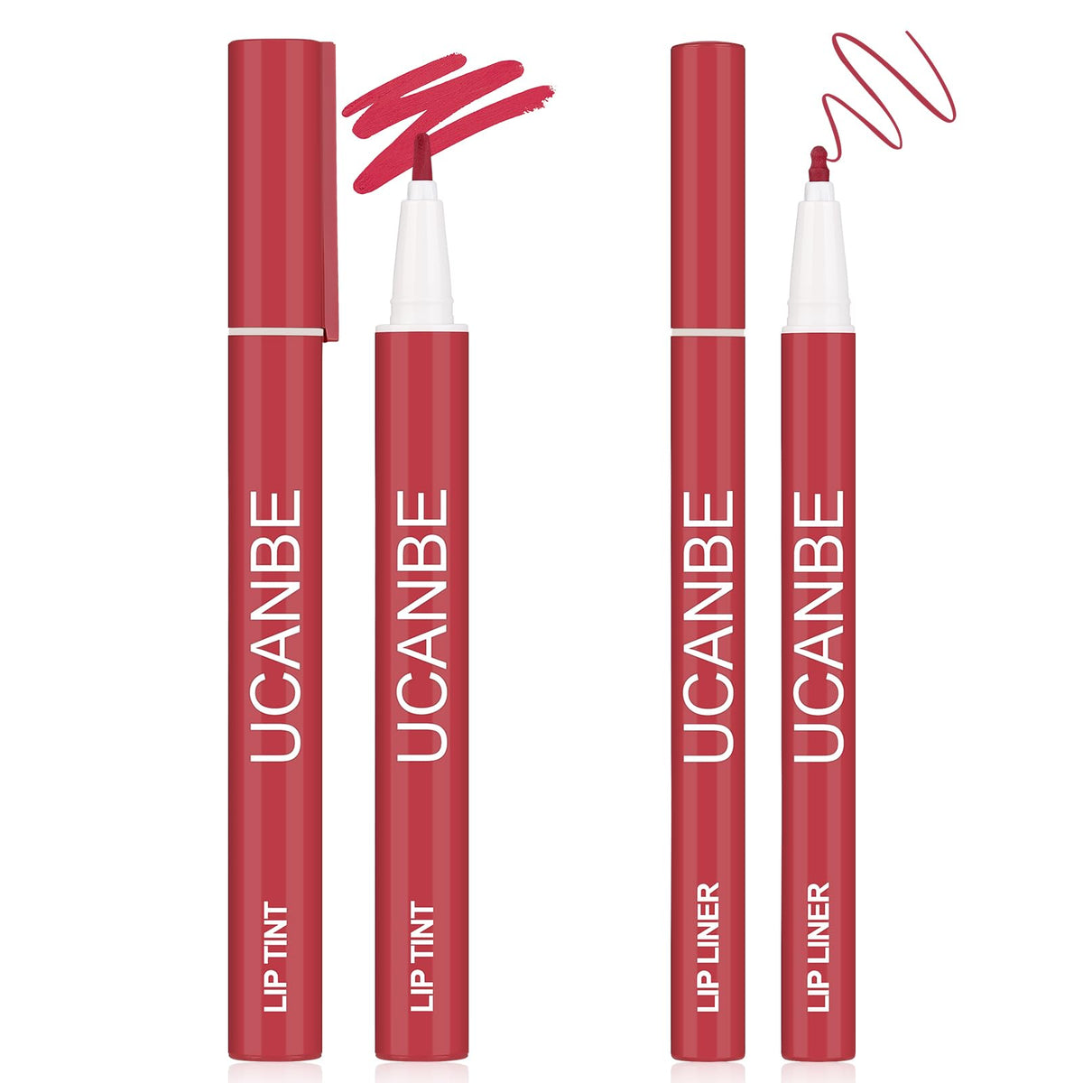 Ucanbe Matte Lip Tint Stain Set - 1 Lip Stain & 1 Liner Pencil, Waterproof, 03 Espresso