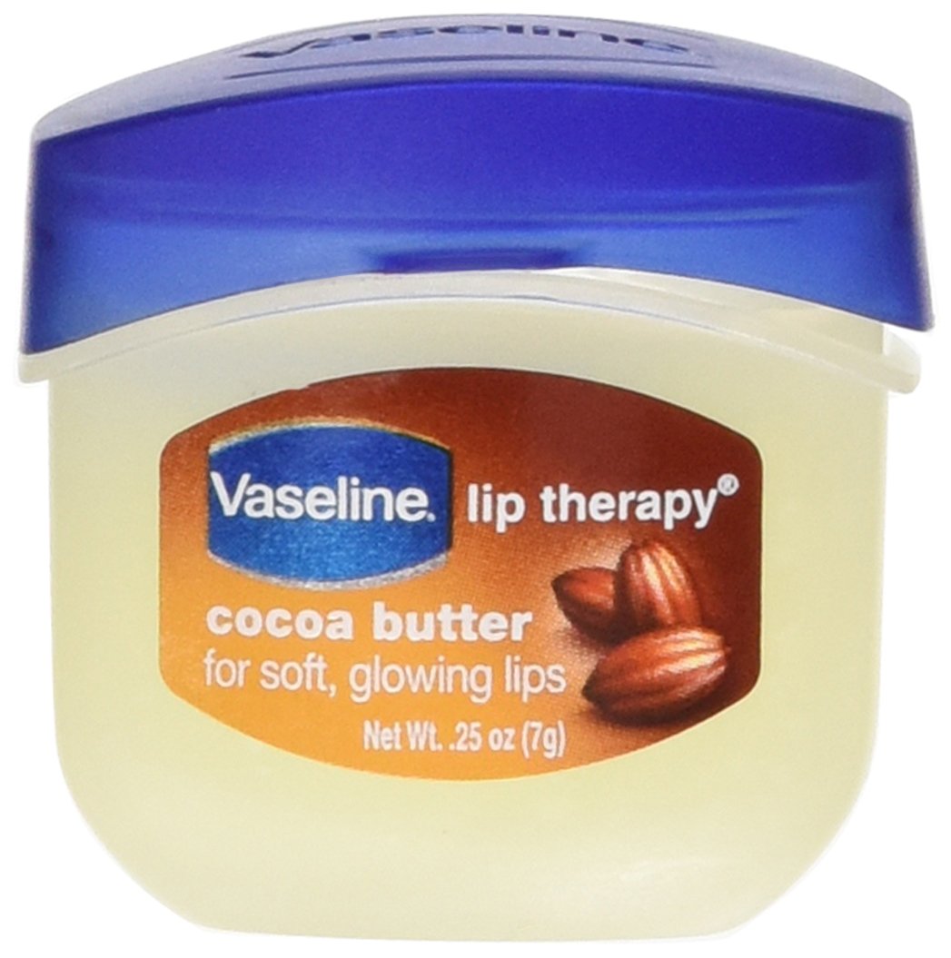 Vaseline Lip Therapy Cocoa Butter 0.25 Oz. Jar - 8 Pack Moisturizing Lip Balm